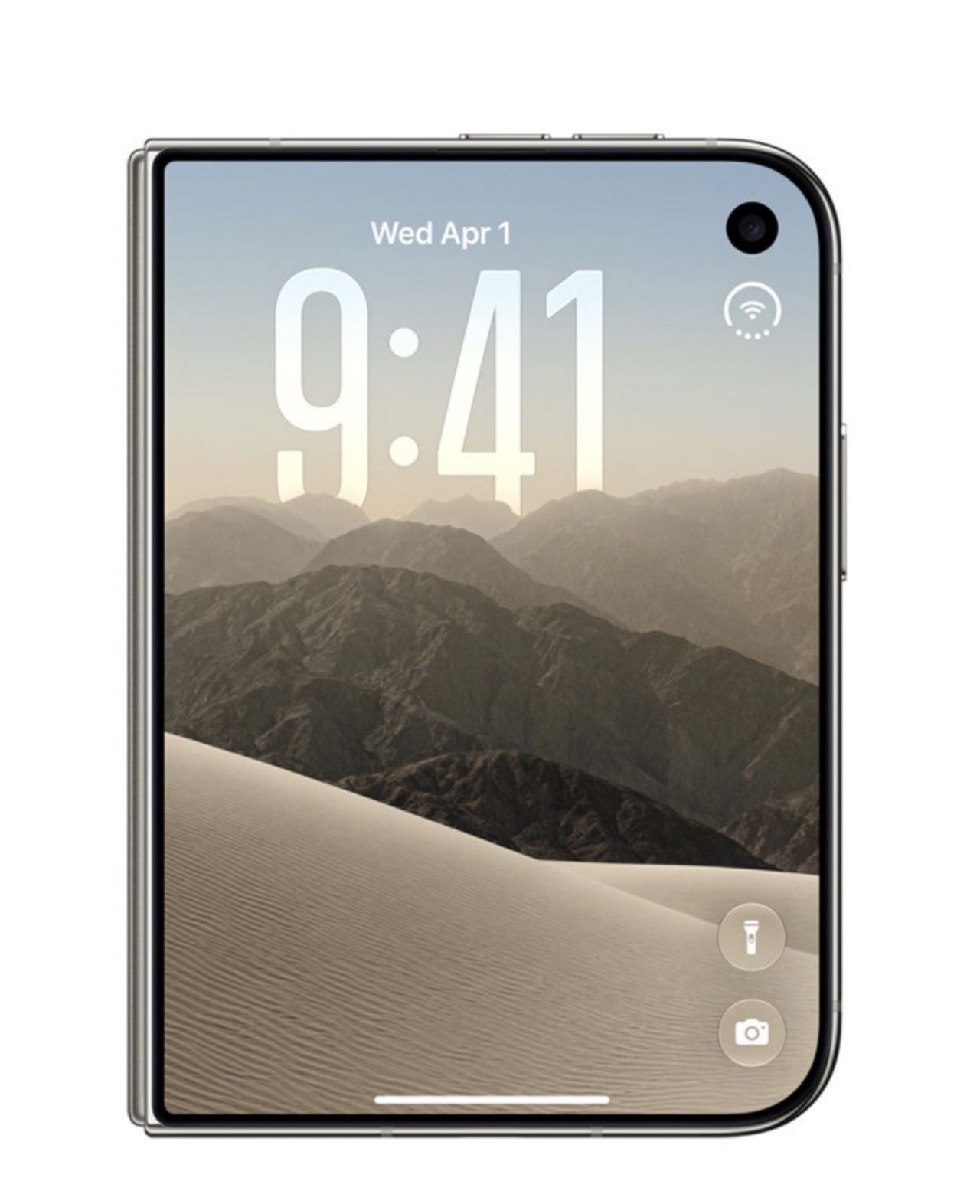 iPhone Duo mit großem Display und Sperrbildschirm vor weißem Hintergrund.
